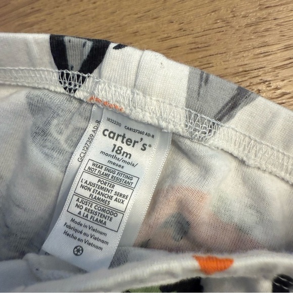 Carter's Halloween Kids Pajama Set - Orange, Black, Green - Picture 5 of 5